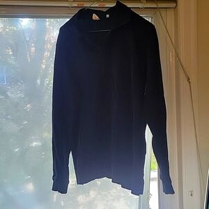 Long-sleeve black polo